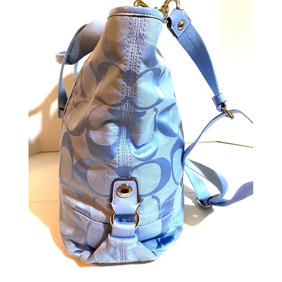 Coach CC signature print canvas satchel handbag - Picture 6 of 11